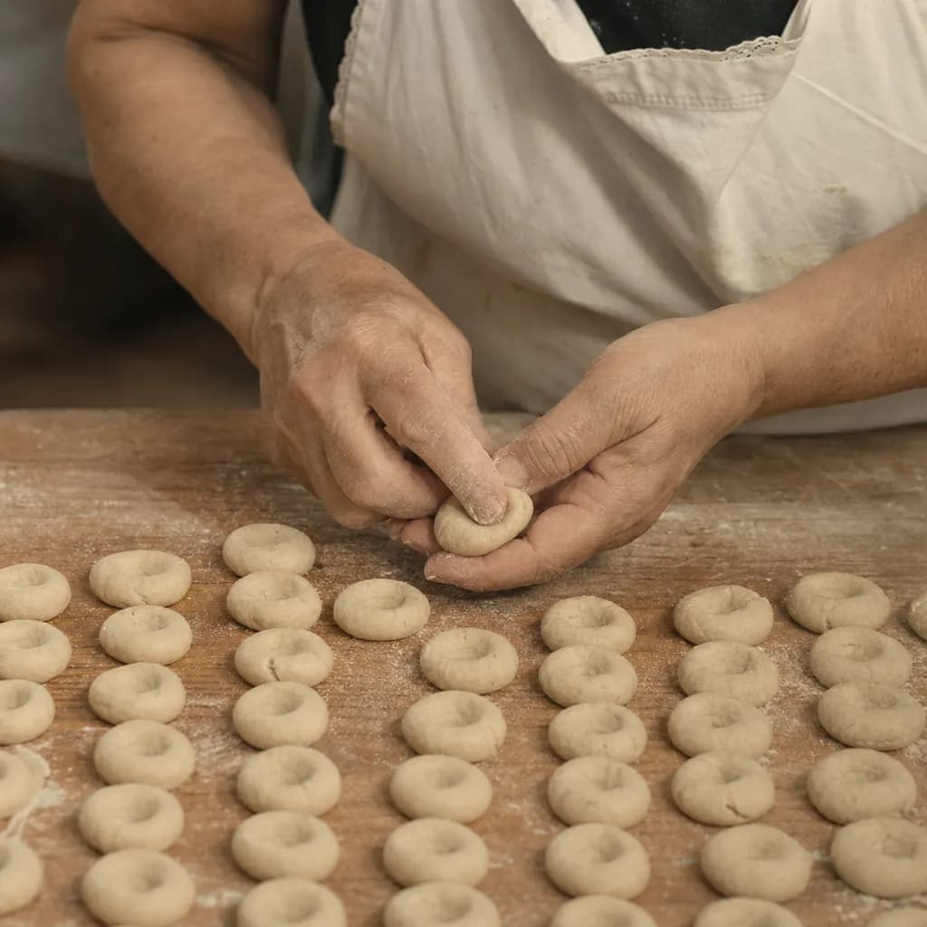 Aina Ramis shapes each cracker by hand with its pinch